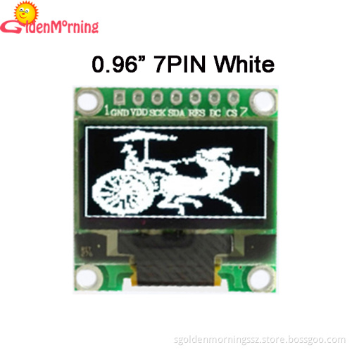 0.96" OLED display module with PCB, 128 x 64 pixels resolution, white colors